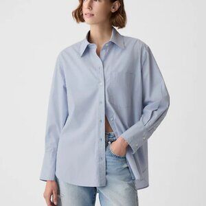 GAP Organic Cotton Big Shirt | Ice Blue | Small Petite | Brand New